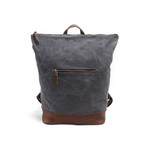 Kravitz Backpack // Waxed Canvas + Leather (Khaki)