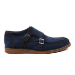 Roebling Double Monk Strap Oxford // Navy (US: 9)