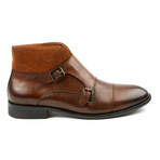 Richard Double Monk Strap Leather Boot // Brown (US: 9)