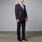 Solid Peak Lapel Suit // Navy (US: 40S)