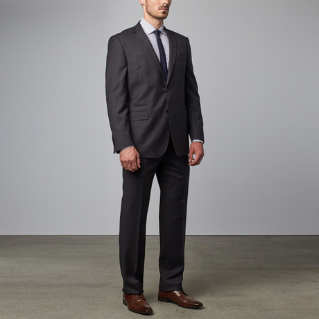 English Laundry // Solid Notch Lapel Suit // Charcoal (US: 36S)