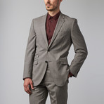 Textured Notch Lapel Suit // Medium Grey (US: 36R)