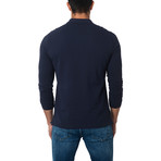 Jared Lang // Classic Long-Sleeve Polo // Navy (L)