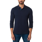 Jared Lang // Classic Long-Sleeve Polo // Navy (L)