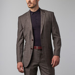 English Laundry // Gingham Plaid Notch Lapel Suit // Grey (US: 38R)