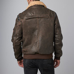 Sly & Co. // Thunder Leather Jacket // Brown (2XL)
