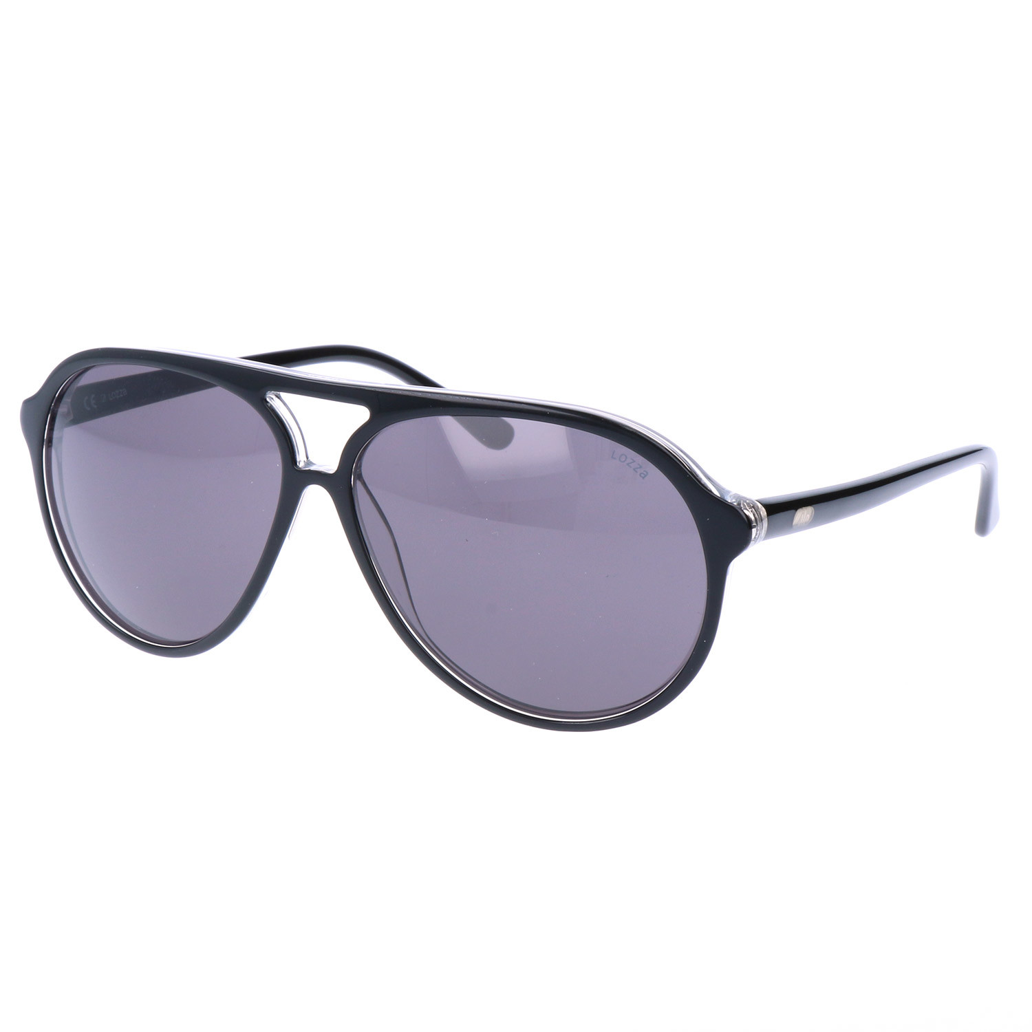 black large aviator sunglasses