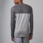 Blue Gear // Slub Long Sleeve Crew Neck // Black + White (S)