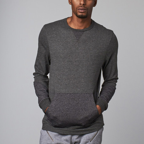 Blue Gear // French Terry Pull Over // Dark Heather Grey + Grey (S)