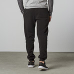 Blue Gear // Cuffed Fleece Moto Jogger // Black (L)