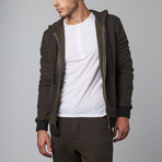 Malo Zip Hoodie // Black Army (2XL)