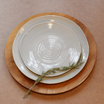 Light Grey Stoneware Swirl Dinnerware