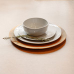 Light Grey Stoneware Swirl Dinnerware