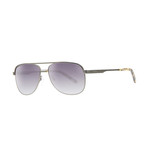 Tod's Aviator // Silver (Blue Gradient Lenses)