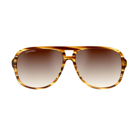 Dsquared2 Aviator // Brown Wood Grain