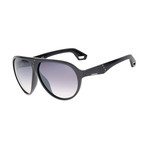 Diesel Aviator // Black (Blue Lenses)