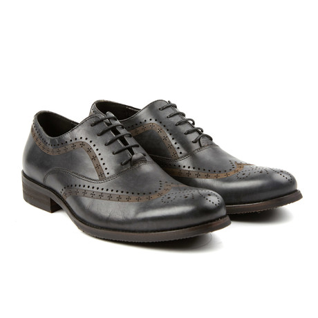 Vickers Wing Tip Brogue Oxford // Grey (US: 7.5)