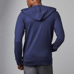 Modal French Terry Zip-Up Hoodie // Navy (S)