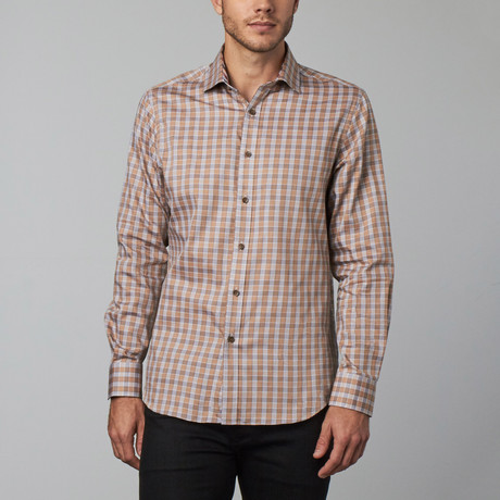 James Tattersall // Padstow Button-Up // Orange (XS)