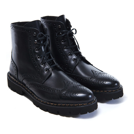 Wing Cap Derby Ankle Boot // Black (Euro: 40)