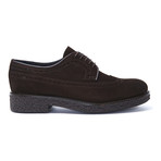 Chunky Suede Wing Cap Derby // Dark Brown (Euro: 40)