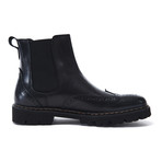 British Passport Shoes // Wing Cap Chelsea Boot // Black (Euro: 40)