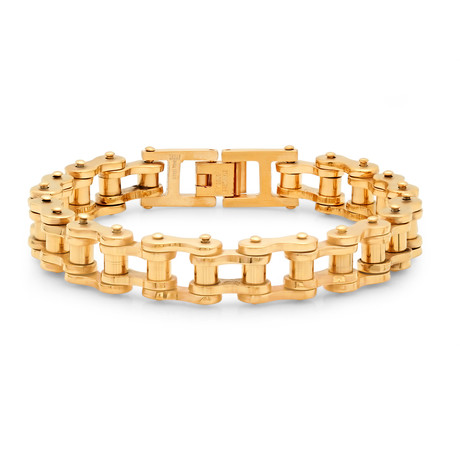 Bicycle Chain Bracelet // Gold