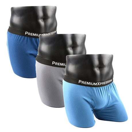 PX Clothing // Trunk Underwear // Charcoal + Navy + Lake Blue // Pack of 3 (S)