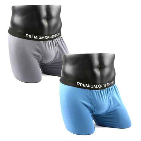 PX Clothing // Trunk Underwear // Lake Blue + Charcoal // Pack of 2 (S)