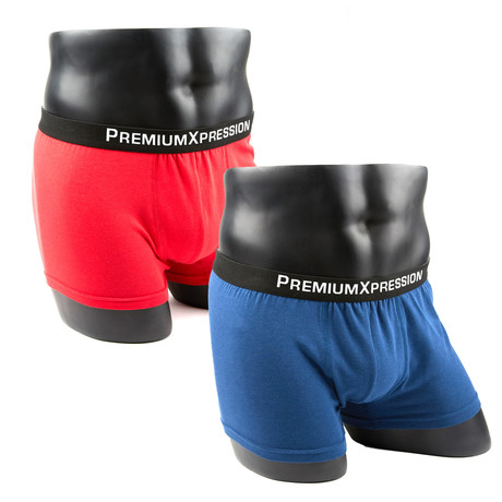 PX Clothing // Boxer Brief Underwear // Navy + True Red // Pack of 2 (S)