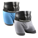 PX Clothing // Boxer Brief Underwear // Lake Blue + Charcoal // Pack of 2 (M)