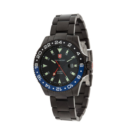 Swiss military hot sale gmt nero