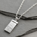 Silver Tipped Meteorite Necklace