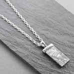 Silver Tipped Meteorite Necklace