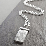 Silver Tipped Meteorite Necklace