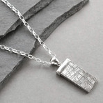 Silver Tipped Meteorite Necklace