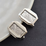 Meteorite + Sterling  Silver Cufflinks