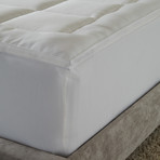 LOFT WORKS 4.5" Memory Foam + Fiberbed Topper Set (Twin)