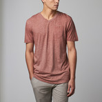 Vince Pocket V-Neck Tee // Peach (XL)