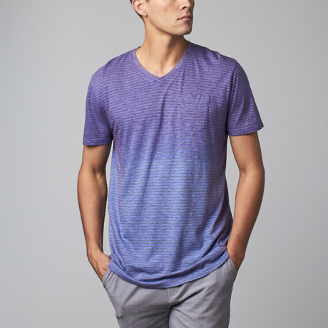 Vince Pocket V-Neck Tee // Lilac (S)