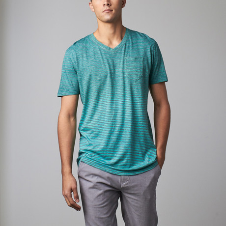 Vince Pocket V-Neck Tee // Mint (S)