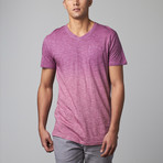 Vince Pocket V-Neck Tee // Pink (L)