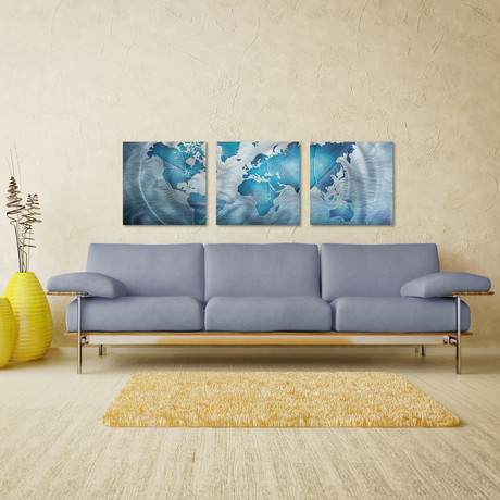 Land and Sea Triptych (Medium: 12"L x 12"W Panels)