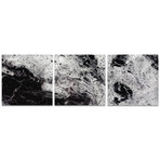 Storm Black Triptych (Medium: 12"L x 12"W Panels)