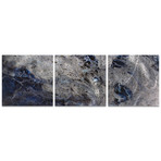 Storm Blue Triptych (Medium: 12"L x 12"W Panels)