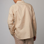 Stitch Trim Long-Sleeve Shirt // Natural (M)