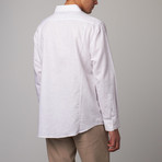 Stitch Trim Long-Sleeve Shirt // White (L)
