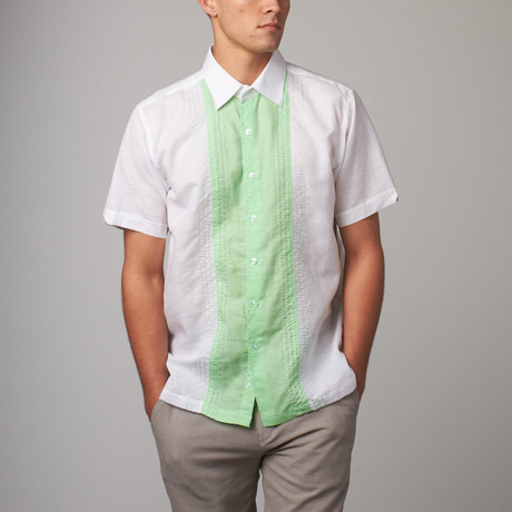 Mojito Collection // Stitch Trim Short-Sleeve Button-Up // Mint (S)