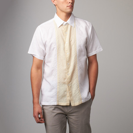 Stitch Trim Short-Sleeve Button-Up // Natural (S)