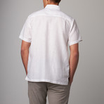 Stitch Trim Short-Sleeve Button-Up // Natural (XL)